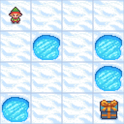 FrozenLake-v1 运行示例（Gymnasium）